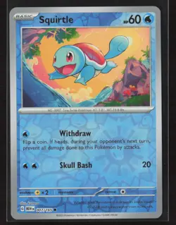 Squirtle #007/165 SV: Scarlet & Violet 151 Reverse Holo Pokemon TCG NM/M - Image 1