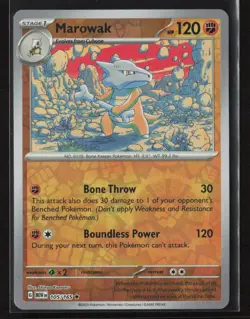 Marowak #105/165 SV: Scarlet & Violet 151 Reverse Holo Pokemon TCG NM/M - Image 1