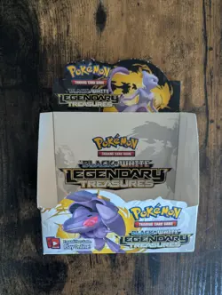 2013 Pokemon Black & White Legendary Treasures EMPTY Booster Box - DISPLAY - Image 1
