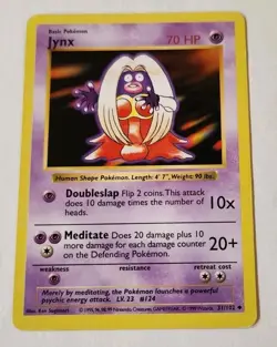 Pokemon - Jynx - Base Set Shadowless 31/102 - Uncommon - LP - Image 1