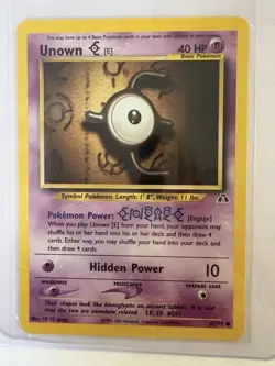 Unown Pokemon Vintage Card Lot (4) Neo Discovery, Destination, Revelation - Image 2