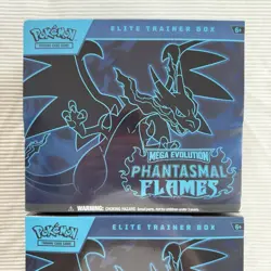 Pokemon TCG Mega Phantasmal Flames Elite Trainer Box ETB Factory Sealed Lot Of 2 - Image 2