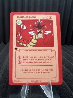 DaBigFish (Gyarados) 20/25 - 1st Edition Pokederp First Print Fan Art - Pokemon - Image 1