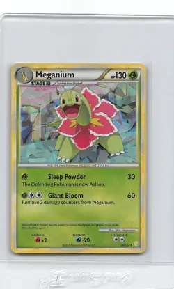 MEGANIUM 26/123 - CRACKED ICE Holo RARE - HeartGold SoulSilver POKEMON CARD - NM - Image 1