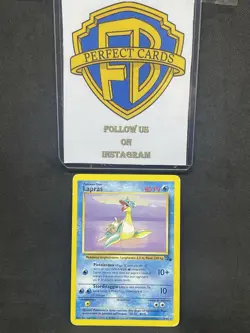 POKEMON FOSSIL UNLIMITED LAPRAS NONHOLO 25/62 PL/PR - Image 1