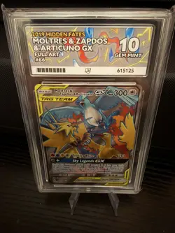 Moltres & Zapdos & Articuno GX 66/68 Pokemon Hidden Fates Full Art - ACE 10 - Image 1
