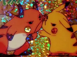 1999 Vintage Pocket Monsters Vending Prism - Pikachu Raichu #296 - Mew Crayon - Image 1