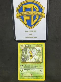 POKEMON SET BASE UNLIMITED BEEDRILL NONHOLO 17/102 LP- - Image 1