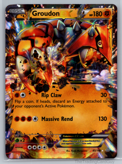 Pokemon TCG Groudon-EX 85/160 Primal Clash Holo LP 002 - Image 1