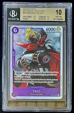 BGS 10 One Piece OP07-064 SR Sanji - English - 500 Years in the Future - Graded - Image 1