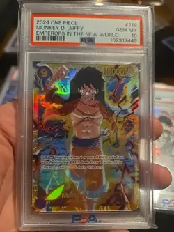 Monkey.D.Luffy SEC OP09-119 One Piece ENGLISH- Emperors in the New World PSA 10 - Image 1