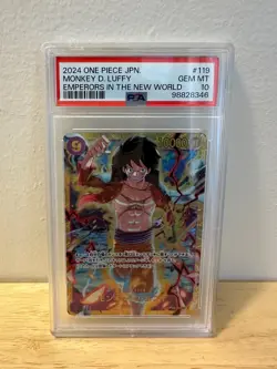 JPN One Piece Monkey D. Luffy OP09-119 SEC EMPERORS IN THE NEW WORLD PSA 10 - Image 1