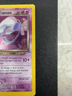 🔥Pokemon WOTC Neo Destiny Unlimited Dark Espeon 4/105 Holo Rare LP SWIRL 🌀 - Image 2