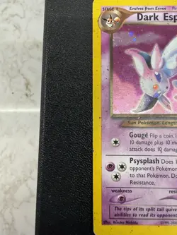 🔥Pokemon WOTC Neo Destiny Unlimited Dark Espeon 4/105 Holo Rare LP SWIRL 🌀 - Image 3