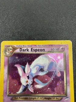 🔥Pokemon WOTC Neo Destiny Unlimited Dark Espeon 4/105 Holo Rare LP SWIRL 🌀 - Image 5