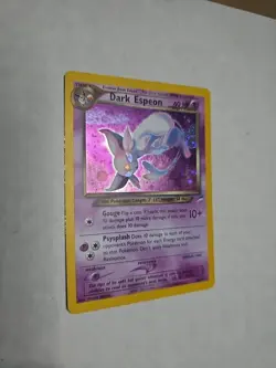 🔥Pokemon WOTC Neo Destiny Unlimited Dark Espeon 4/105 Holo Rare LP SWIRL 🌀 - Image 5