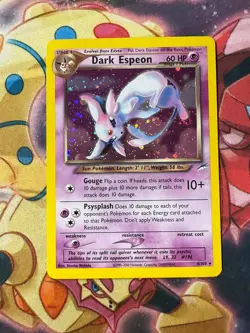 Pokemon WOTC Neo Destiny Unlimited Dark Espeon 4/105 Holo Rare LP Swirl - Image 1