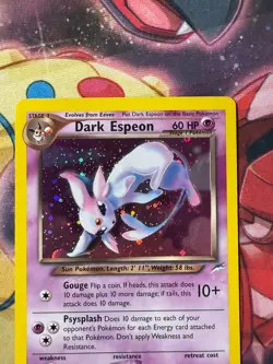 Pokemon WOTC Neo Destiny Unlimited Dark Espeon 4/105 Holo Rare LP Swirl - Image 2