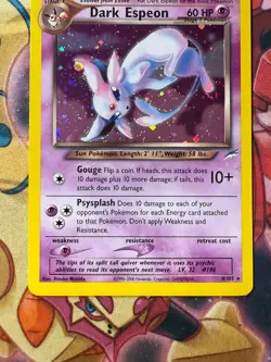 Pokemon WOTC Neo Destiny Unlimited Dark Espeon 4/105 Holo Rare LP Swirl - Image 3
