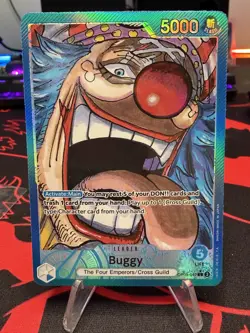 One Piece Card Game Buggy Leader OP09-042 Parallel Alt Art ENGLISH USA - Image 1