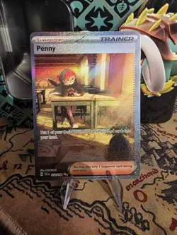 Pokemon TCG Penny Scarlet & Violet Holo Card 252/198 Special Illustration - Image 1