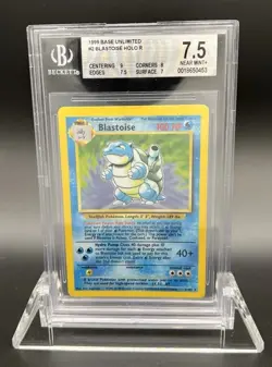 1999 Pokemon Blastoise 002/102 Base Set Holo BGS 7.5 Near Mint+ - Image 1