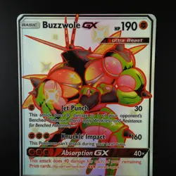 Buzzwole GX SV68/SV94 Pokemon Hidden Fates Holo Full Art Card - Image 2