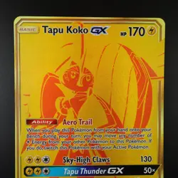 Tapu Koko GX SV93/SV94 Pokemon Hidden Fates Holo Full Art Card - Image 2