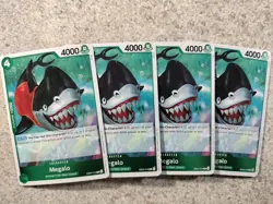 ONE PIECE THE AZURE SEA'S SEVEN MEGALO PLAYSET OF 4 CARDS EB04-018 OP RARE - Image 1