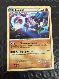 Lucario 14/95 Call of Legends Cracked Ice Holo Rare Pokemon Card LP - Image 1