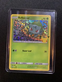 Bulbasaur Holo 1/25 McDonalds Pokemon 25th anniversary Card IN HAND - Pack Fresh - Image 1