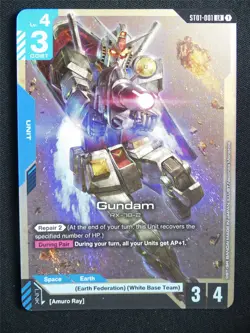 Gundam RX-78-2 ST01-001 LR Foil - Gundam Card #18Y - Image 1