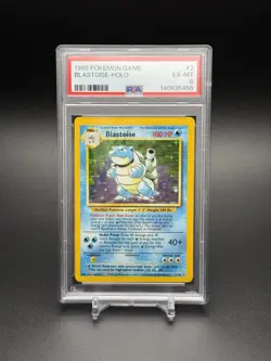 1999 Pokemon Base Set Unlimited Blastoise #2 Holo Rare WOTC EX - MINT PSA 6 - Image 1
