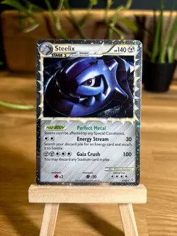 Steelix 87/95 Prime Holo Foil Ultra Rare HGSS Unleased Set Pokemon Card 2010 - Image 1