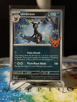 Pokemon TCG Halloween Trick Or Trade 2024 Umbreon #130/197 Regular Uncommon - Image 1