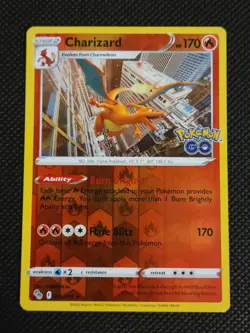 Charizard - 010/078 (Reverse Holo) #10 - Pokemon Sword & Shield: Pokemon Go - Image 1