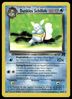 Pokemon Dunkles Schillok Dark Wartortle 46/82 German Team Rocket 2000 LP - Image 1