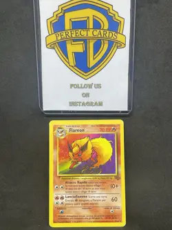 POKEMON JUNGLE UNLIMITED FLAREON NONHOLO 19/64 LP- - Image 1