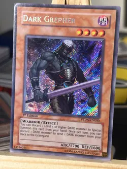 Dark Grepher PTDN-EN000 Secret Rare 1st Edition Light Play+ Yugioh - Image 1