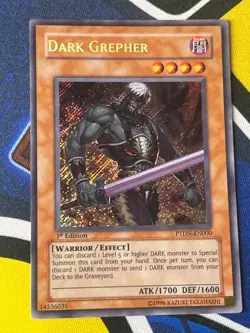Dark Grepher PTDN-EN000 Secret Rare 1st Edition Light Play+ Yugioh - Image 3