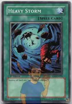 Heavy Storm SD4-EN019 Common 1st Edition MP Yugioh - Image 1