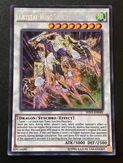 Crystal Wing Synchro Dragon SHVI-EN049 Secret Rare Unlimited Near Mint Yugioh - Image 1