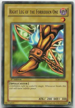 Right Leg of the Forbidden One LOB-E097 Ultra Rare 1st Edition MP Yugioh - Image 2