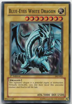 Blue-Eyes White Dragon SKE-001 Super Rare 1st Edition MP Yugioh - Image 2