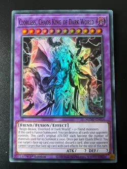 Clorless, Chaos King of Dark World MZMI-EN014 Super 1st Ed Near Mint Yugioh - Image 1