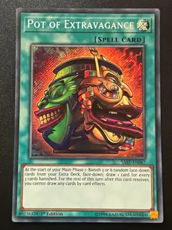 Pot of Extravagance SAST-EN067 Secret Rare 1st Edition Near Mint Yugioh - Image 1
