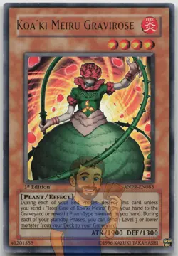 Koa'ki Meiru Gravirose ANPR-EN083 Ultra Rare 1st Edition LP Yugioh - Image 1