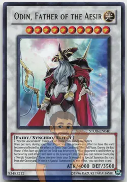 Odin, Father of the Aesir STOR-EN040 Ghost Rare Unlimited NM Yugioh - Image 1