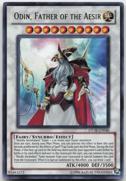 Odin, Father of the Aesir STOR-EN040 Ghost Rare Unlimited NM Yugioh - Image 2