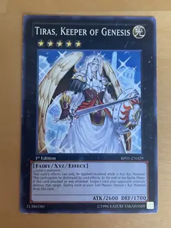 Yugioh Tiras, Keeper of Genesis Rare 1st Battle Pack: Epic Dawn BP01-EN029 - Image 1
